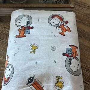 Pottery Barn Kids Space Adventure Sheet Set - White, Orange, Yellow, Gray